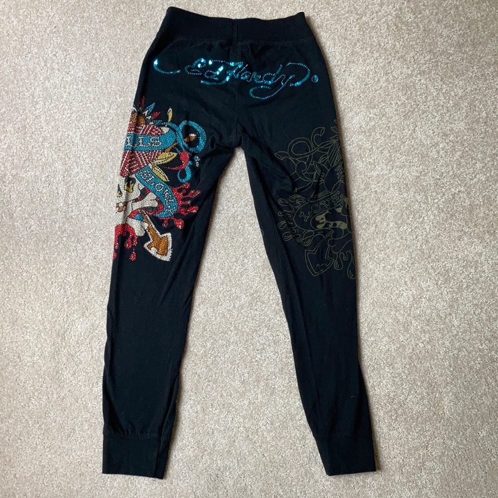 Ed hardy crystal leggings